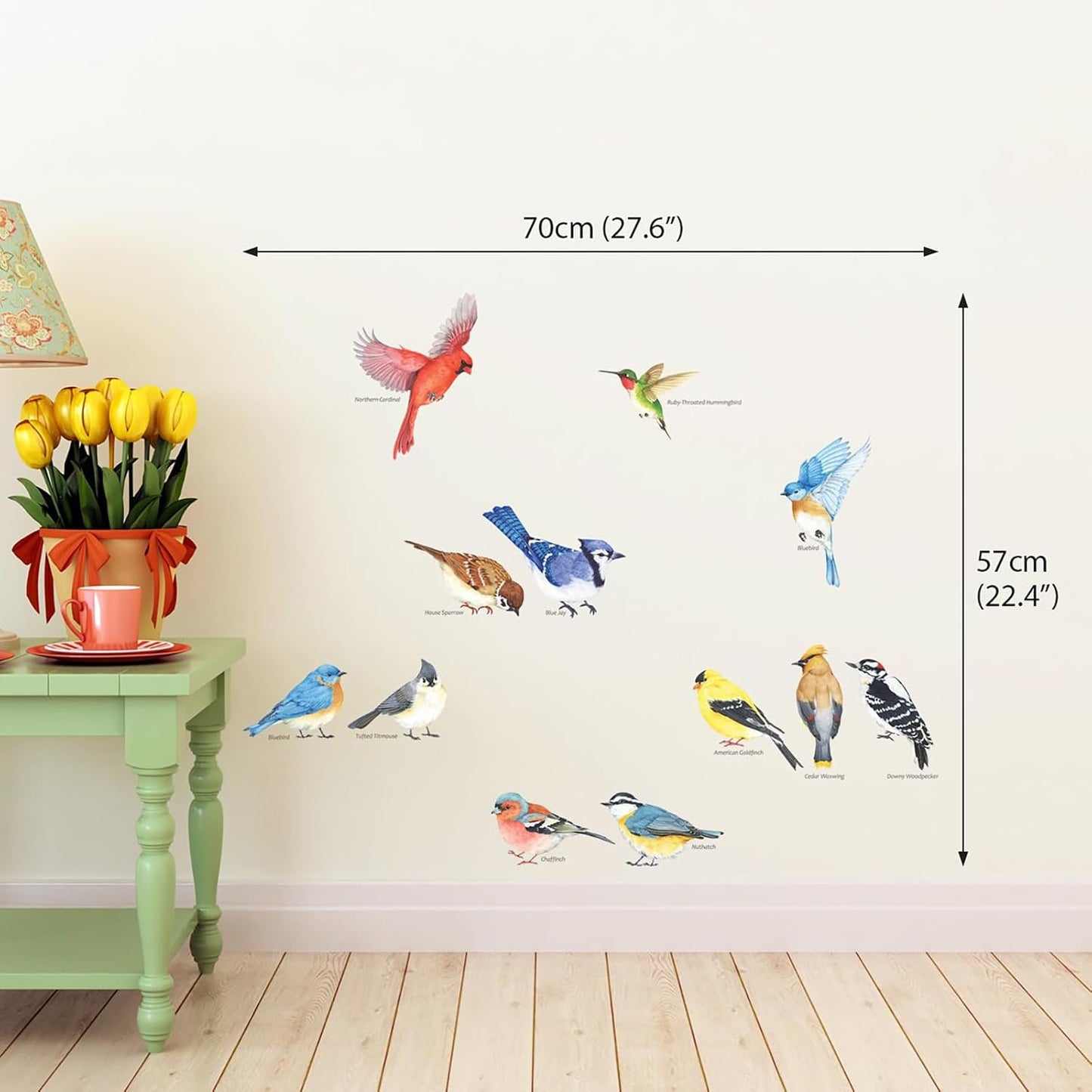 DS2-8042 Little Birds Wall Stickers Wall Decals Peel and Stick Removable Wall Stickers for Kids