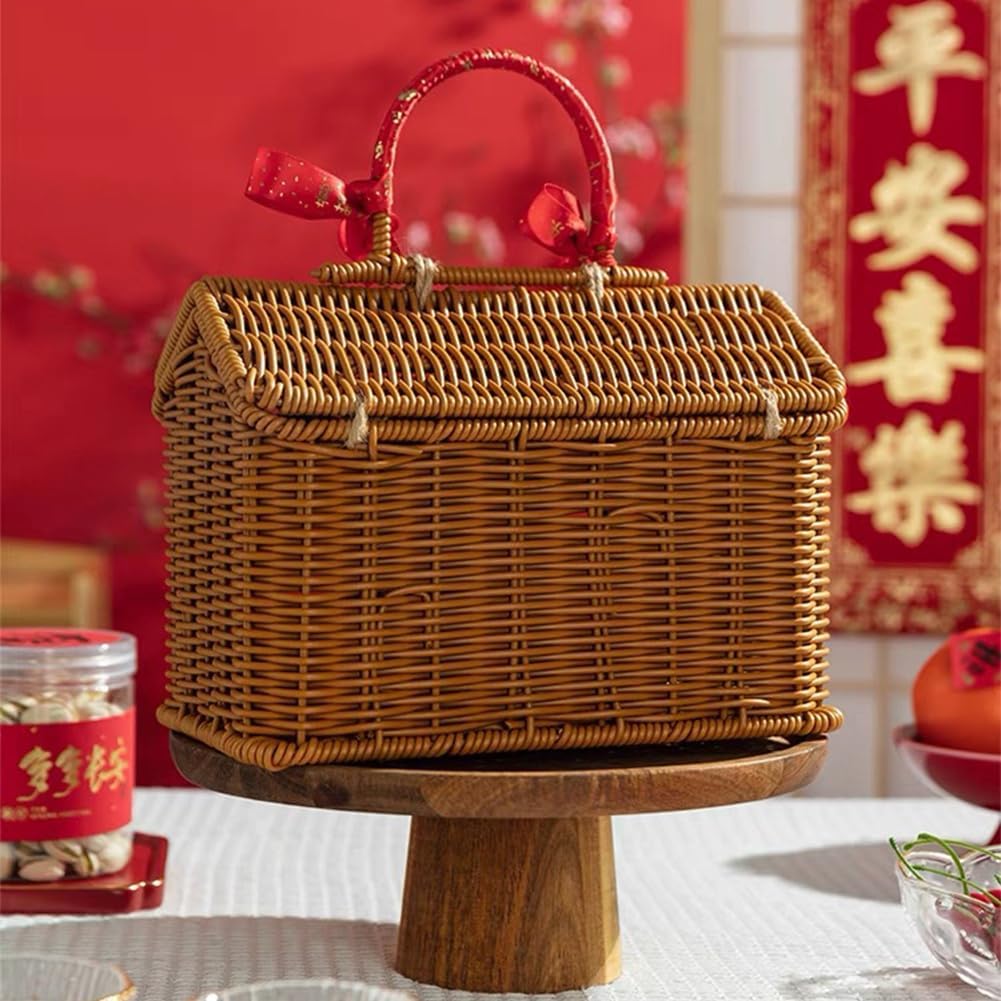 House-Shaped Wicker Basket / Set of 4