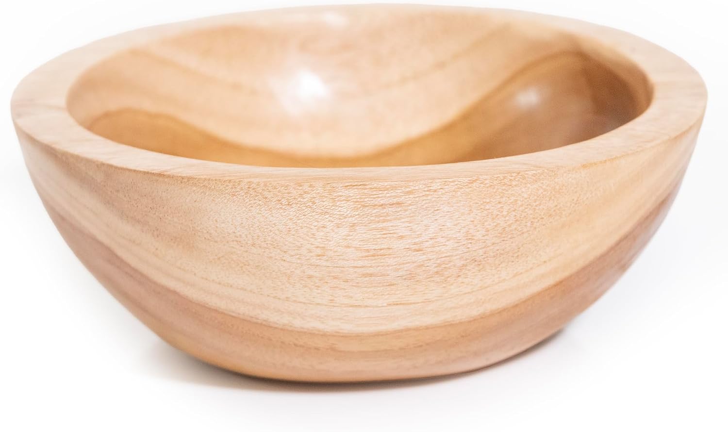 Hand Carved Teak Wood Mini Decorative Round Small Bowl / 6" Diameter