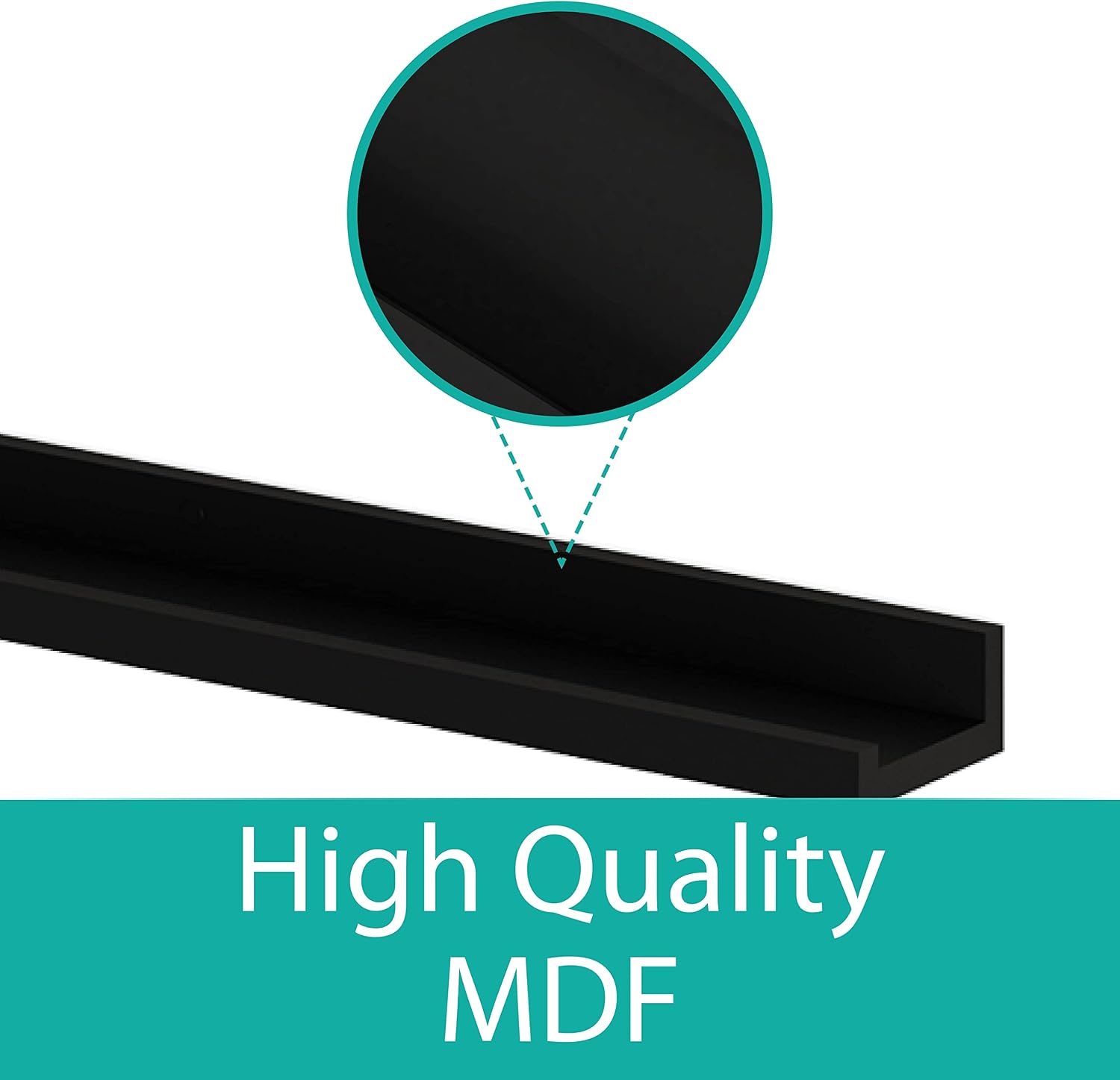 Wallniture Denver 72" Floating Shelves for Picture Frames Collage Wall Decor Picture Ledge Living Room, Vinyl Record