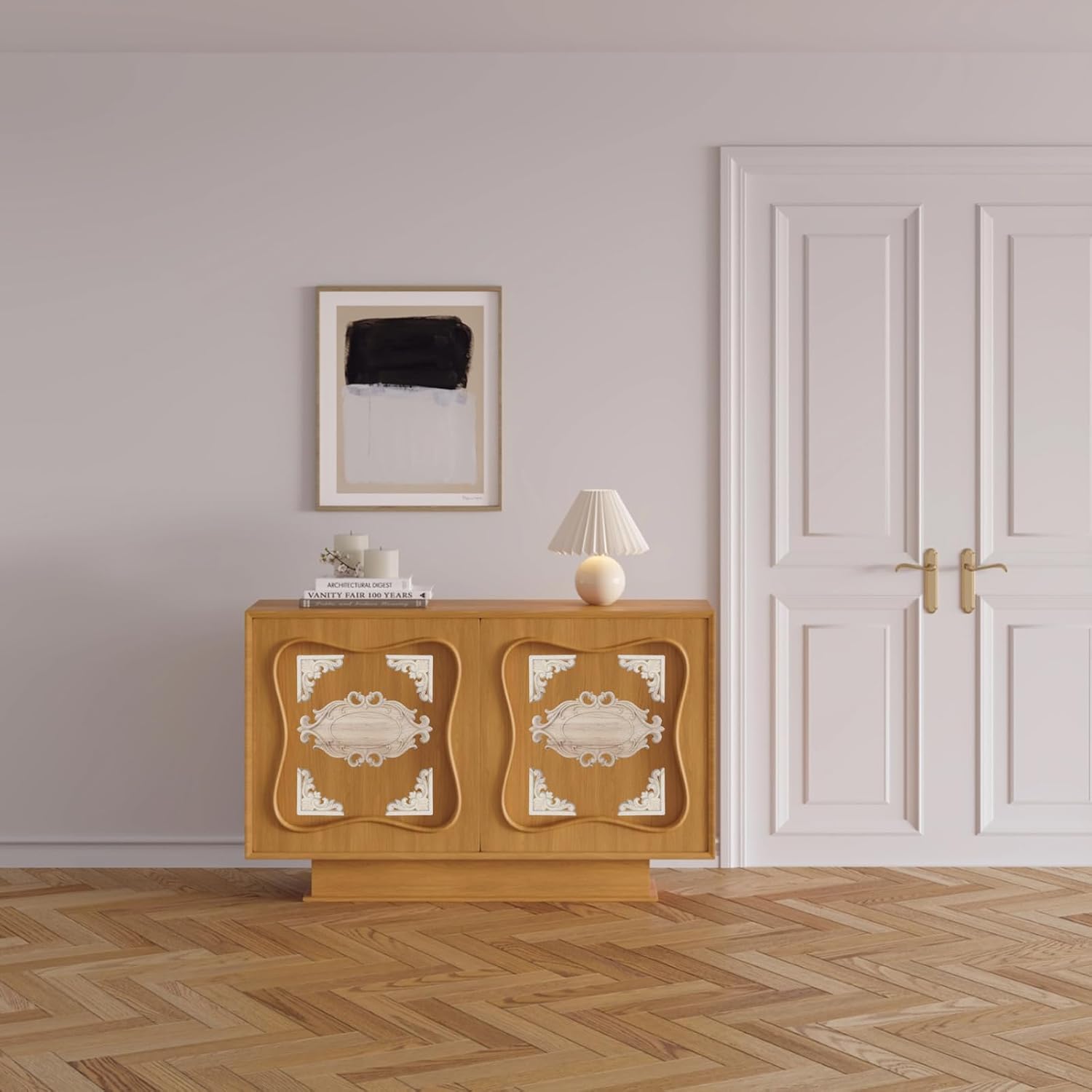 Oak Wood Appliques Onlays + / Set of 4