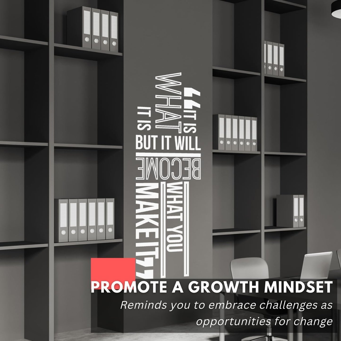 Motivational Wall Sticker / Black / 42 x 14