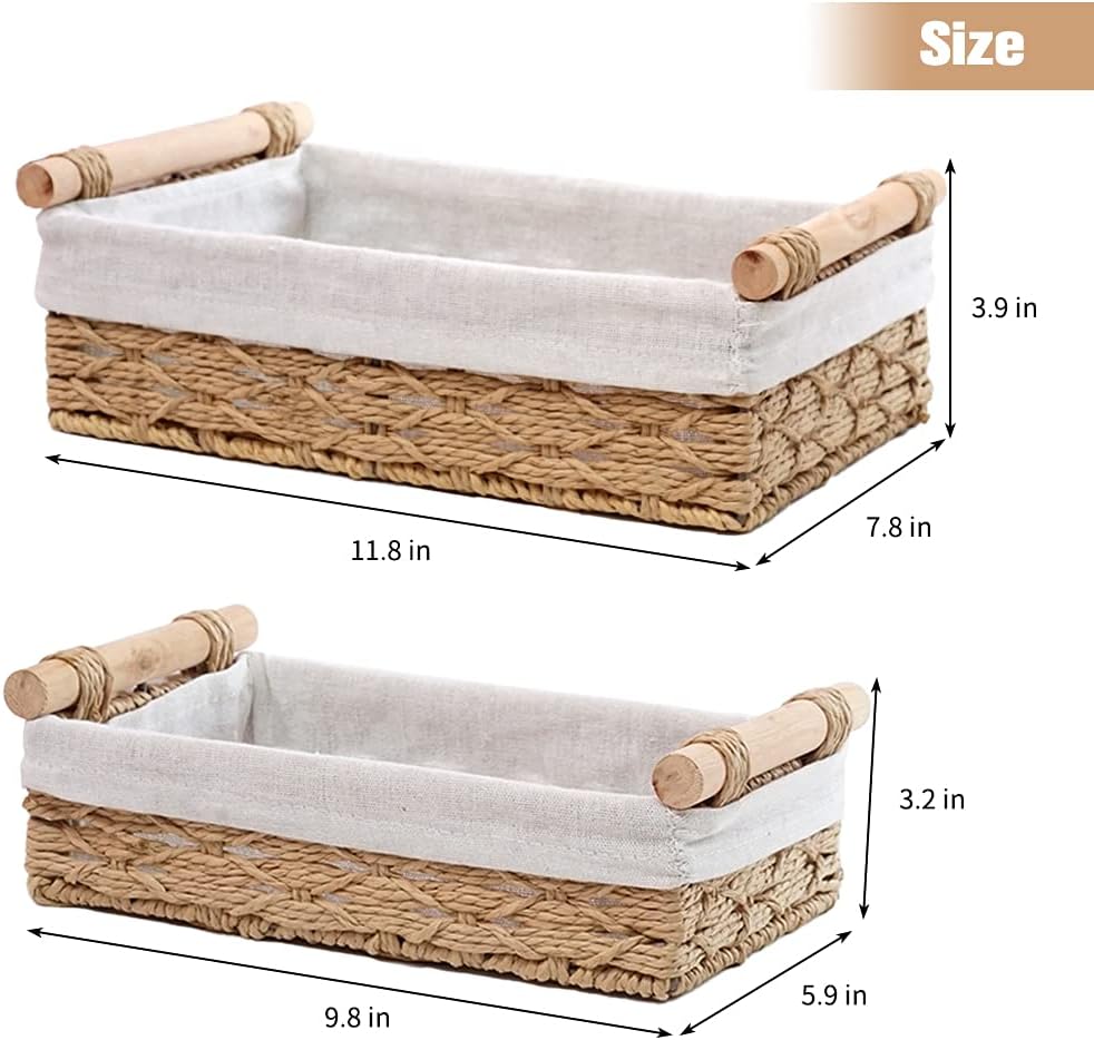 Wicker Baskets for Organizing / Beige