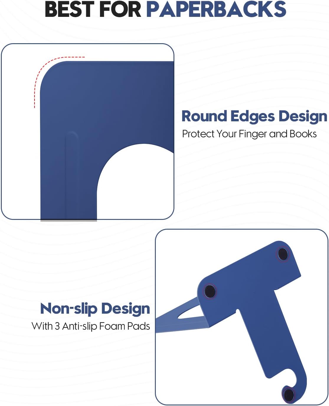 Metal Book Ends / Blue / Set of 2