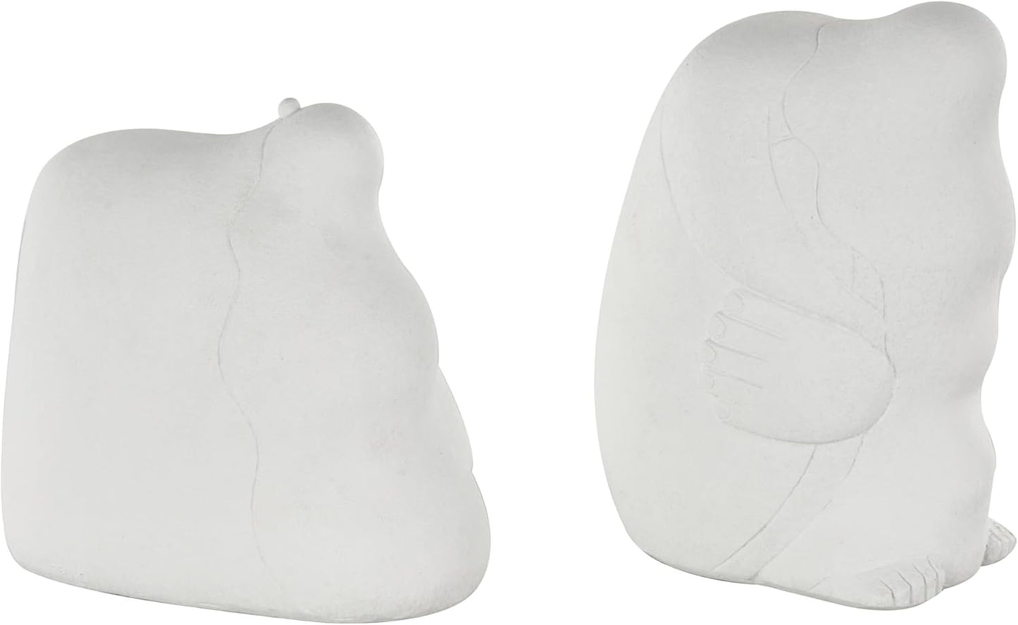 Resin People Decorative Sculpture Abstract Home Decor Statues / White / 8", 7"H / Set of 2