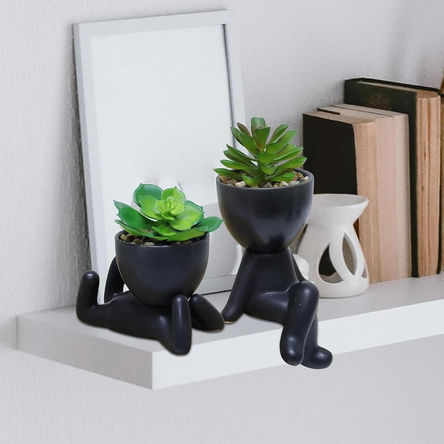 Artificial Succulent Plants / Black / Set of 3