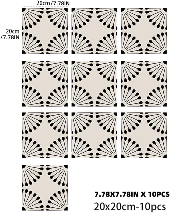Self-Adhesive Tile Transfer / 7.87 x 7.87 / Set of 10