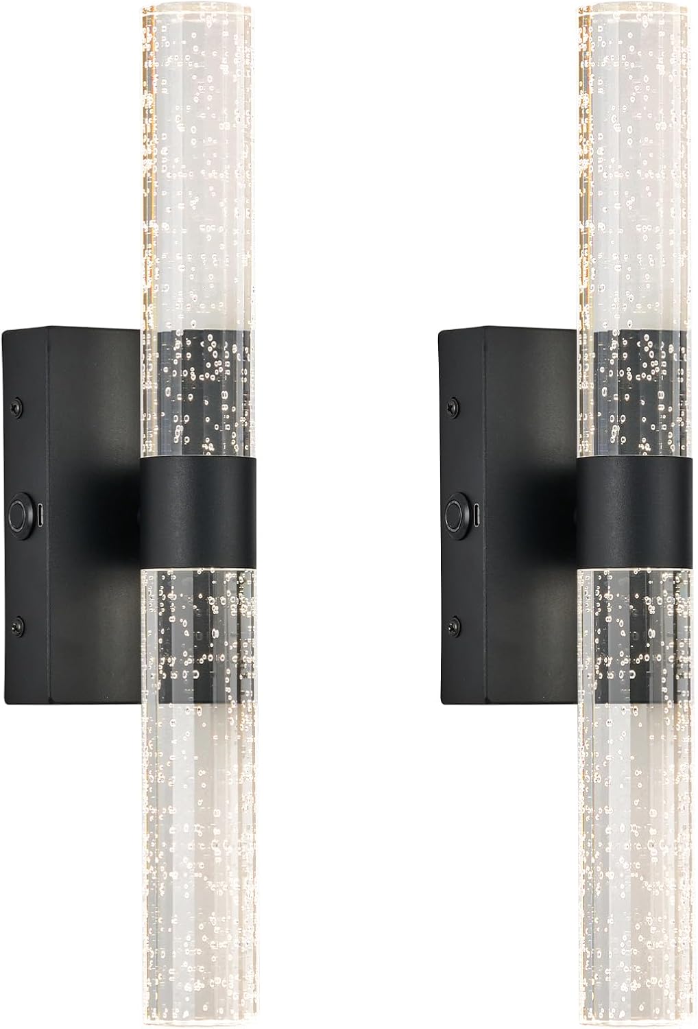 Battery Operated Wall Sconces Set of 2, 20000mAh Rechargeable Wall Light | Remote Control 3000K-6000K Dimmable LED