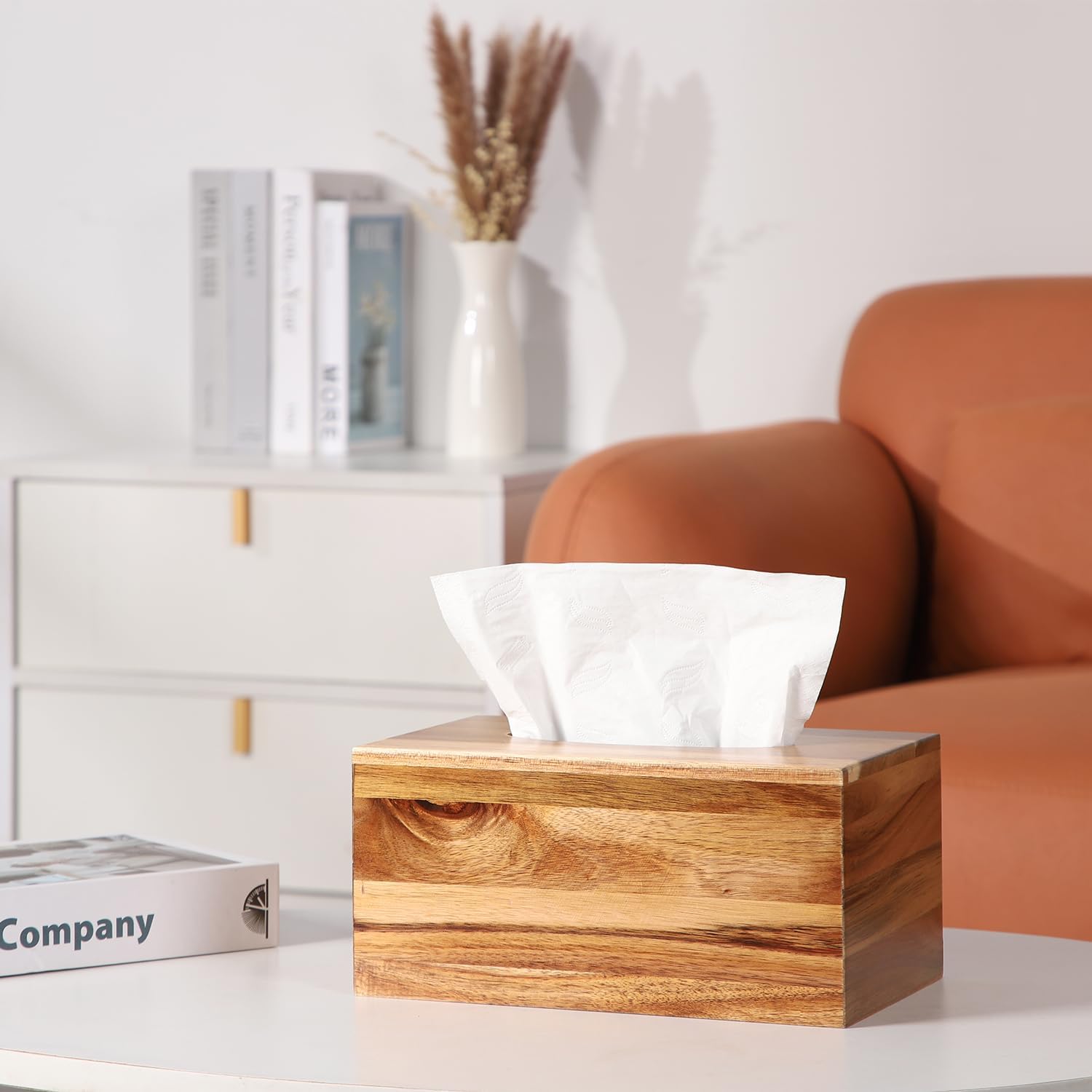 Acacia Wood Tissue Box Cover Rectangle / Acacia-rectangle
