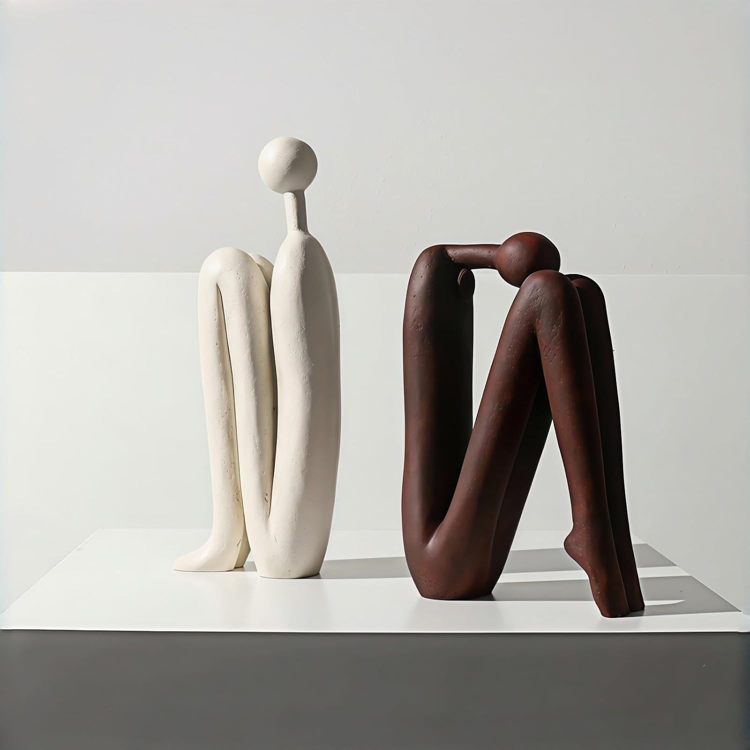 Abstract Thinker Modern Minimalist Decorative Sculpture Bookends / A2