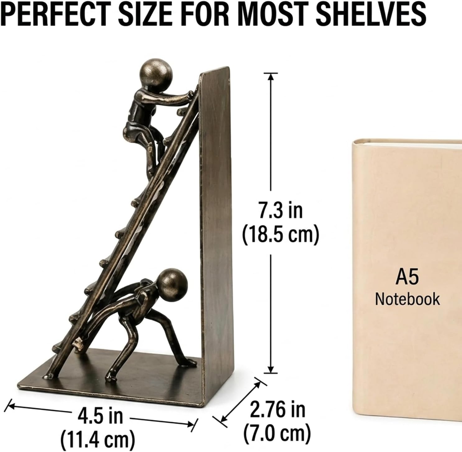 Modern Climbing Man Bookends