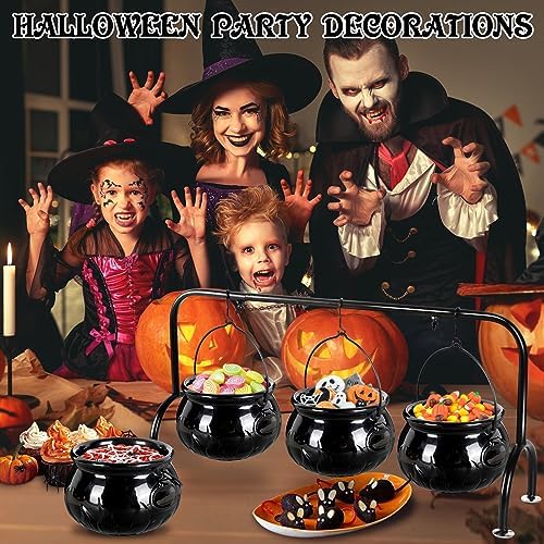 Halloween Party Decorations, 3 Ceramic Witches Cauldron Serving Bowls Set