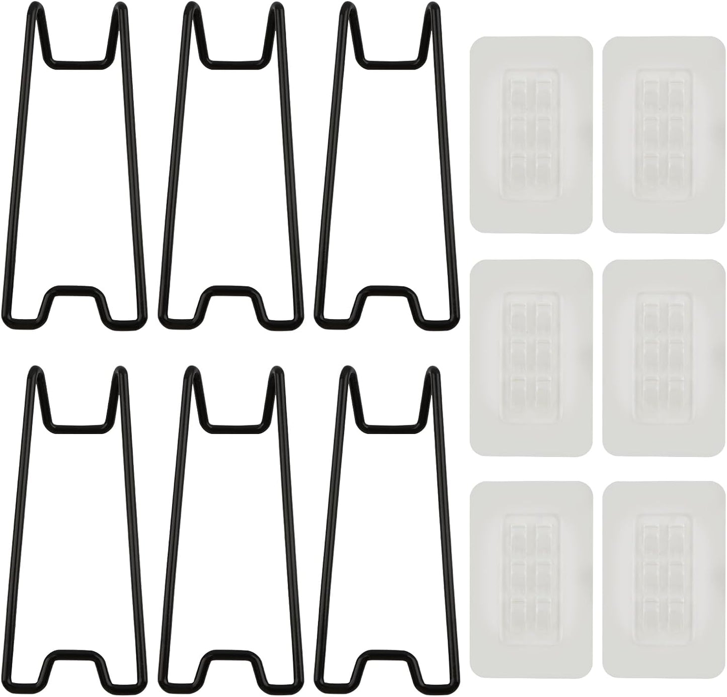 Adjustable Metal Picture Frame Easel Backs / 5.12 x 2.17 / Black / Set of 6