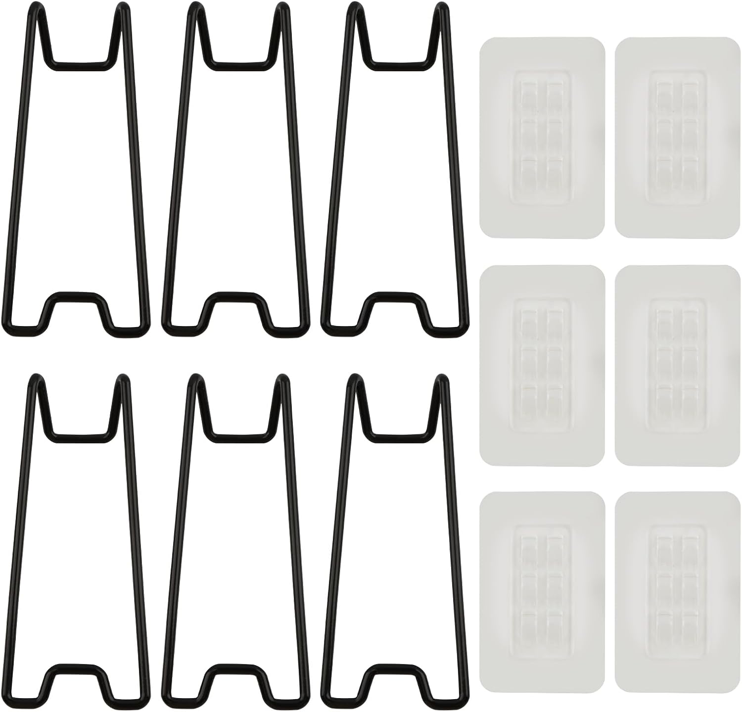 Adjustable Metal Picture Frame Easel Backs / 5.12 x 2.17 / Black / Set of 6