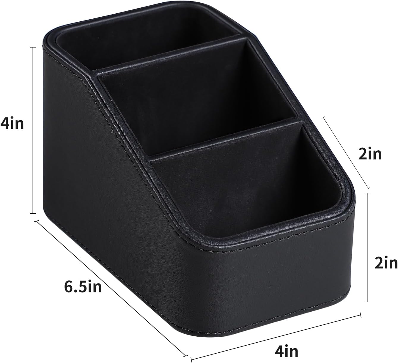 PU Leather Remote Control Holder / Black