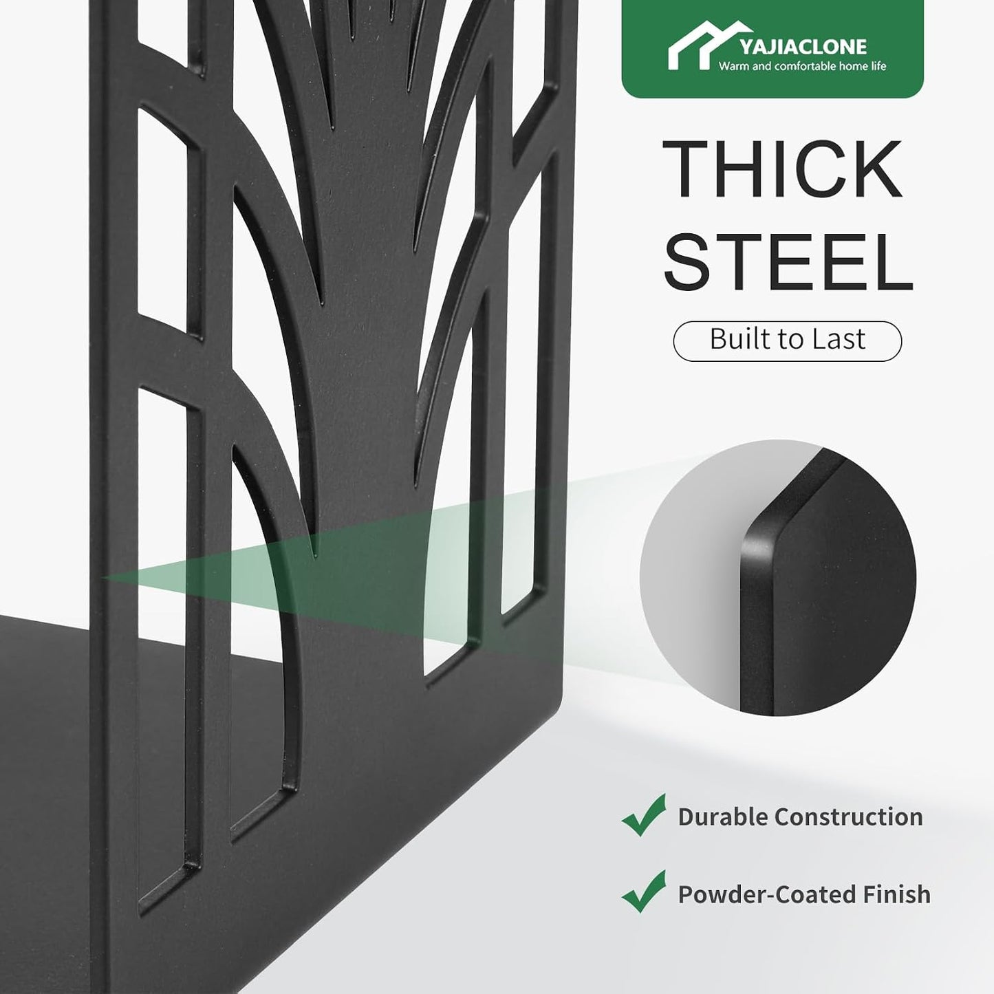 Modern Arch Book End Set / Black
