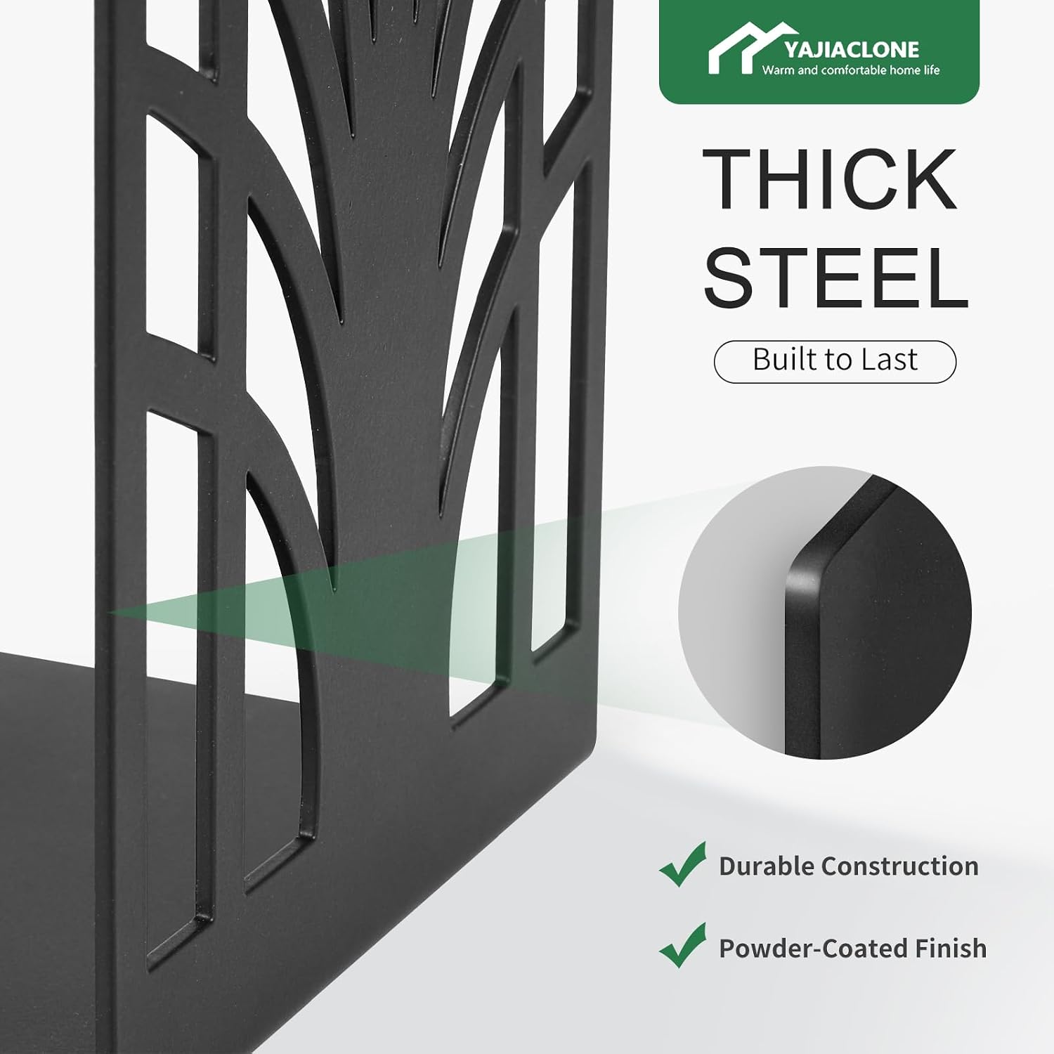 Modern Arch Book End Set / Black