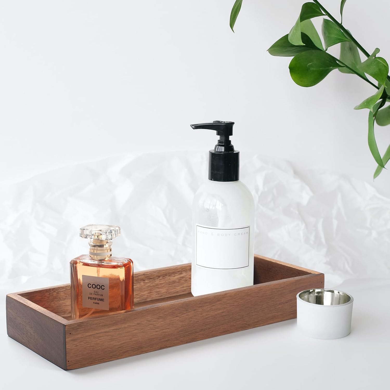 Acacia Wood Toilet Tank Tray for Organizing and Home Decor / 11.8 x 4.5 x 1.6