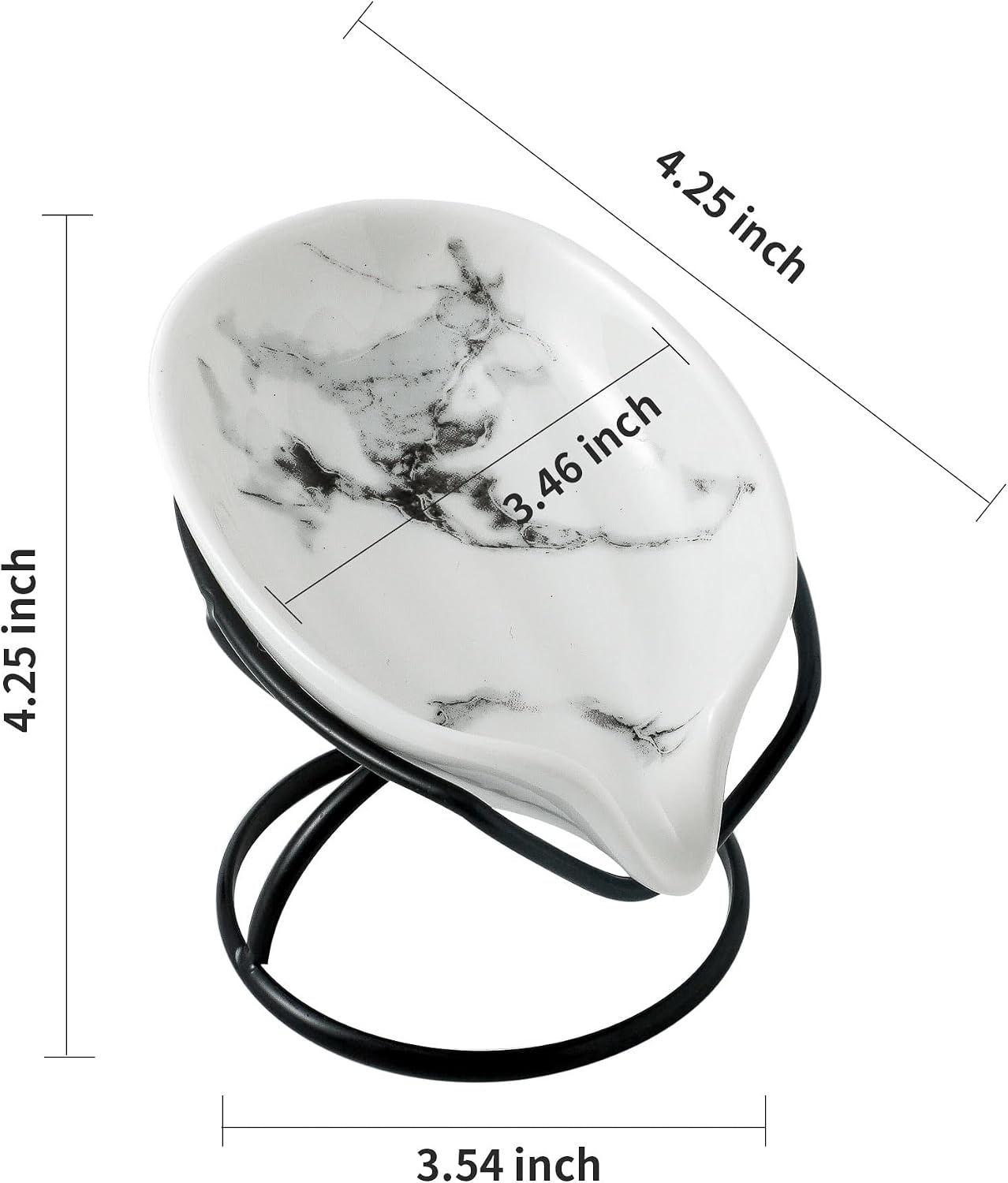 Ceramic Soap Bar Holder / Black