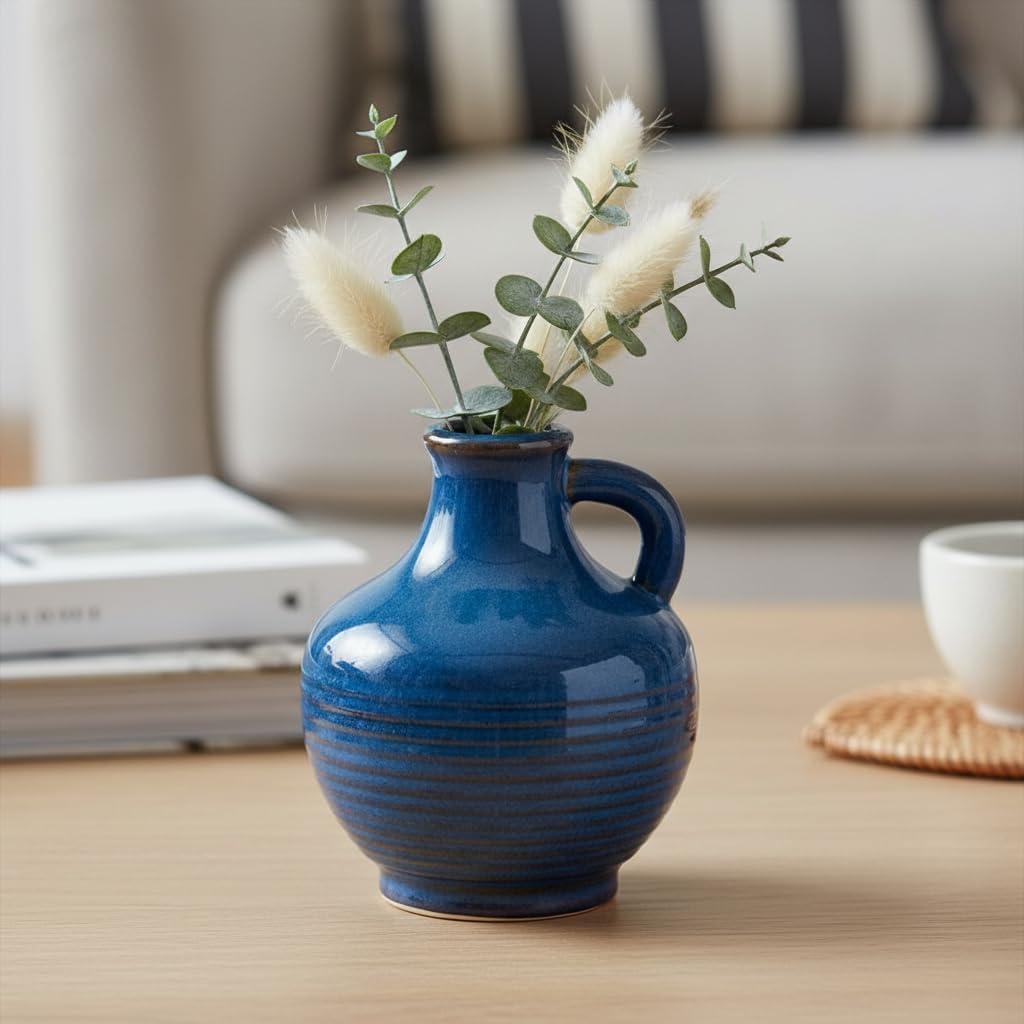 Small Modern Vase / 6 Inch / Blue - 6