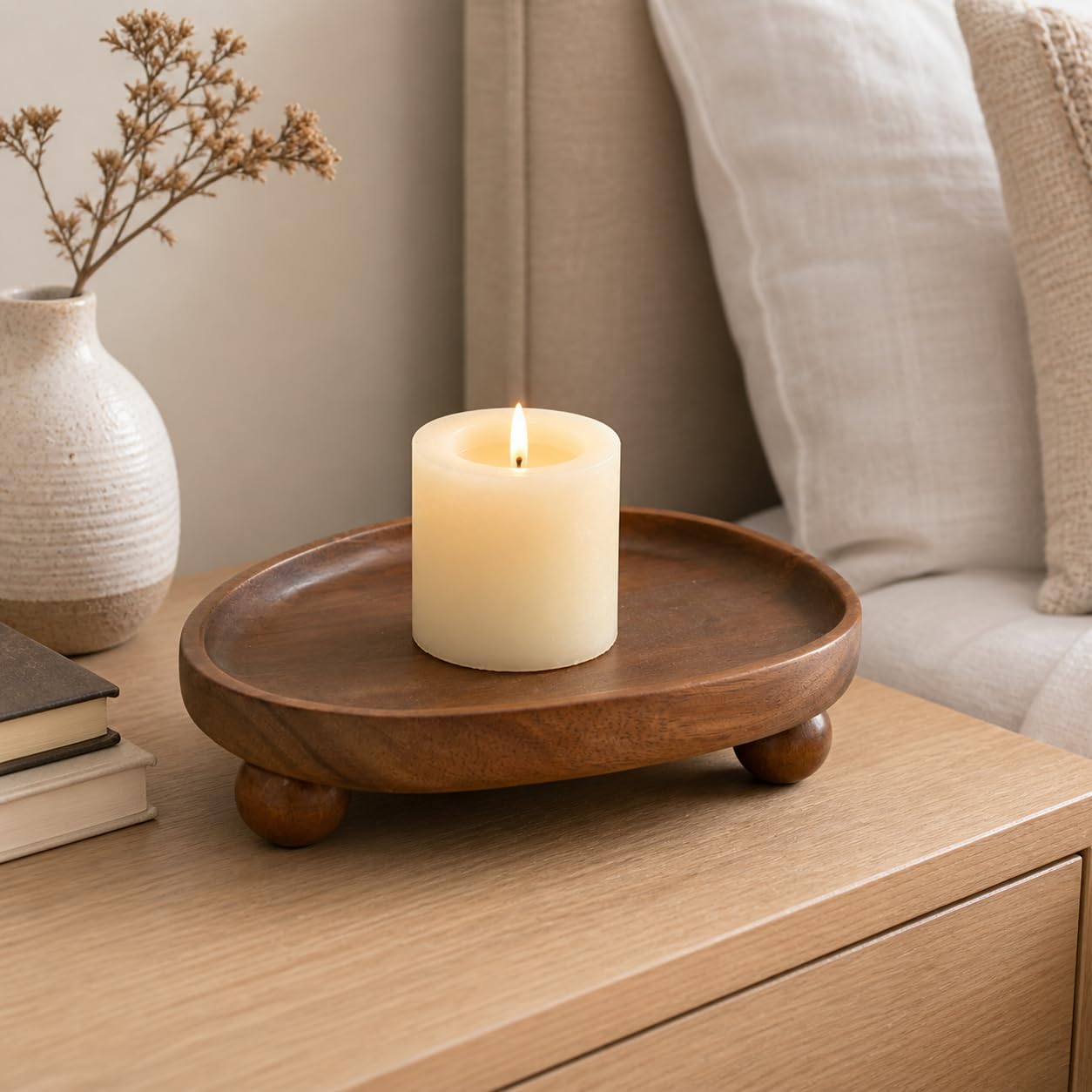 Wooden Candle Holder / Candle Tray