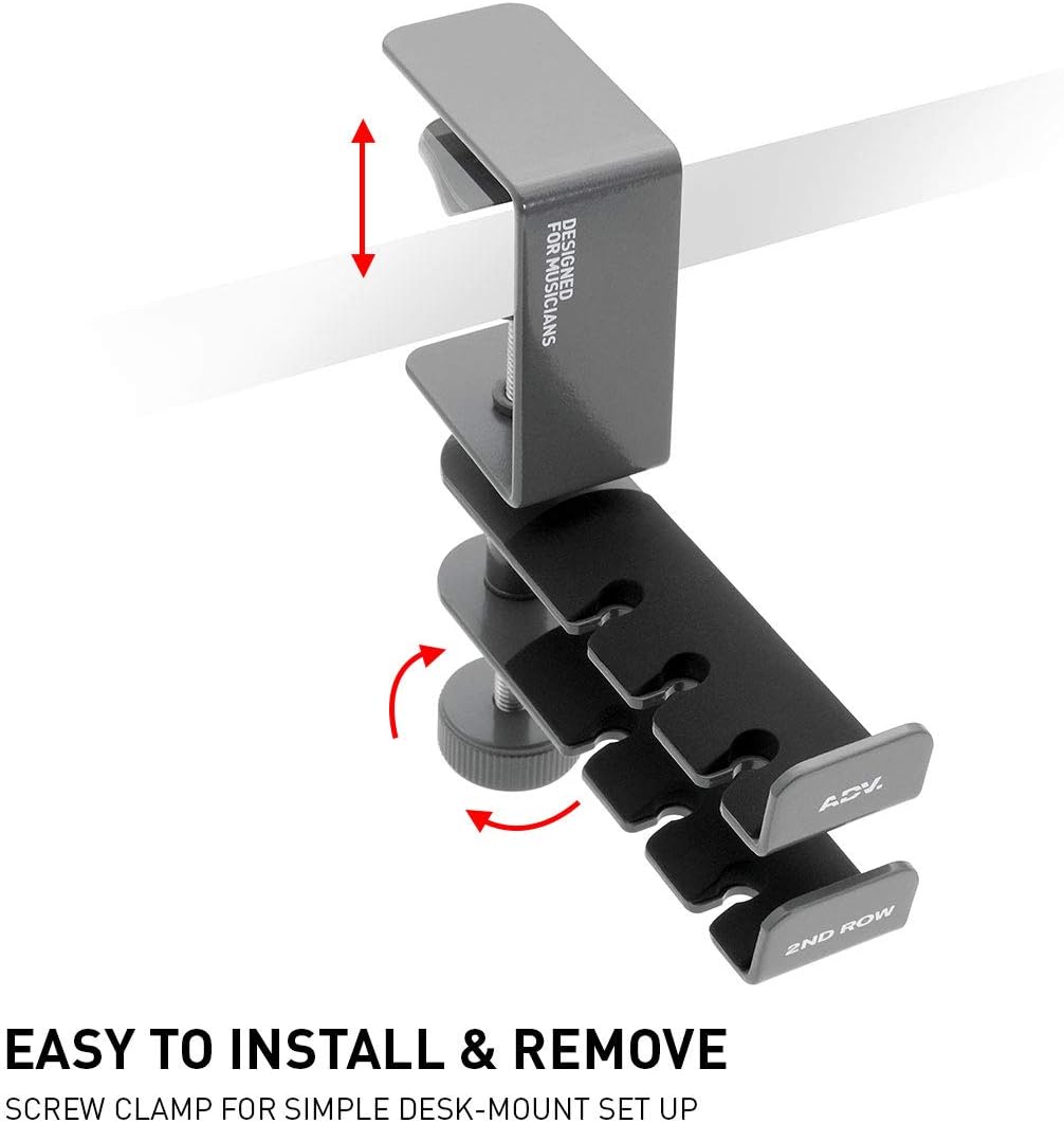 ADV. Dual Suspension Headphone Stand – Floating Headset Stand with 360° Rotating Arm, Adjustable Clamp for Desk/Table