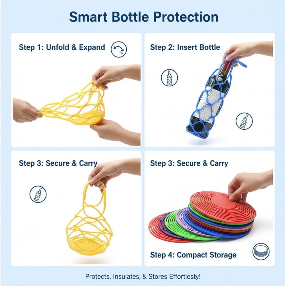 Multi-Use Silicone Storage Bag & Organizer / A / Set of 4