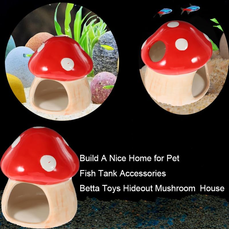 Ceramic Fish Tank Decor / Red