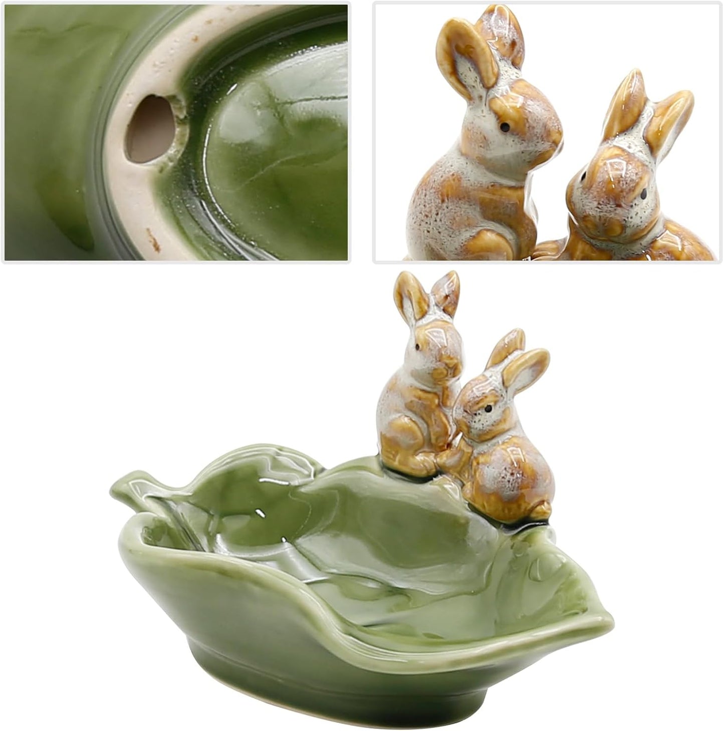 Sponge Holder / Key Bowl & Jewelry Tray / Green