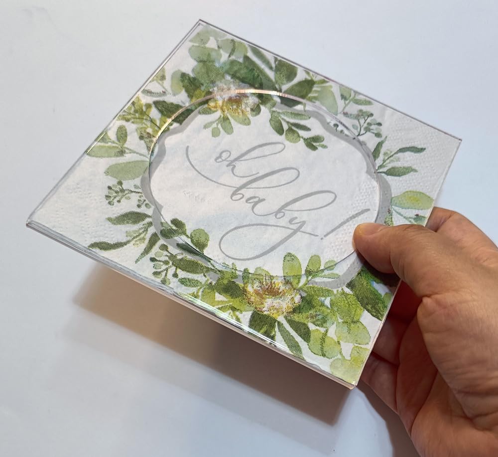 DIY Acrylic Coasters / Coasters+ Holder / Clear / Set of 6