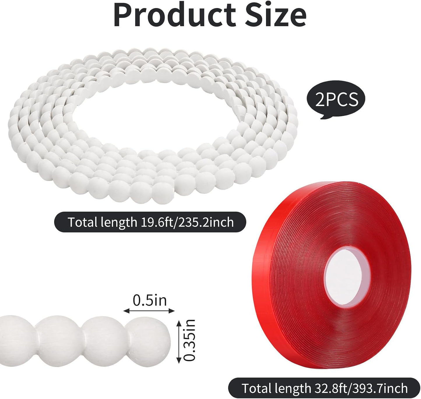 0.6'' x Flexible Molding Trim Peel and Stick / 19.6 Inch