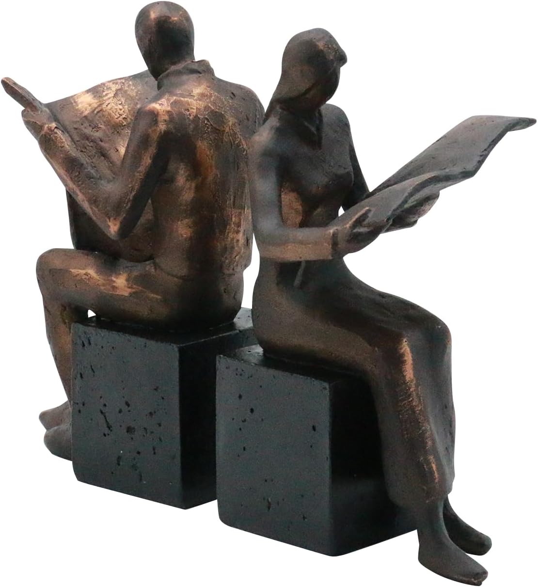 Copper Newspaper Decorative Bookends / Readers