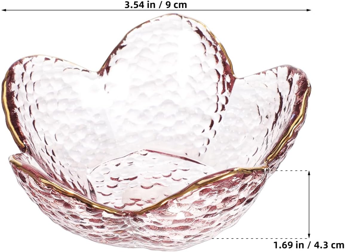 Cherry Blossom Decorative Trinket Bowl Small Jewelry and Candy Dish Elegant Glass Plate