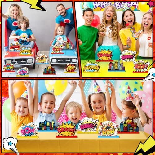 Marsui 12 Pcs Hero Themed Party Decoration