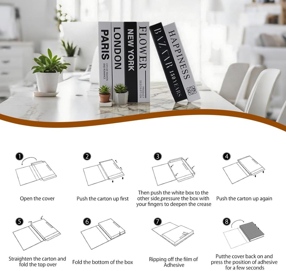 Fashion Faux Book Modern Decor Books / 27*17*4cm-a / Set of 6