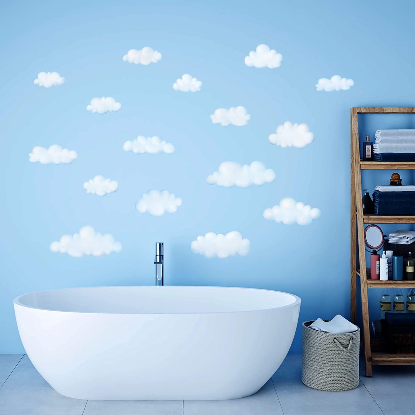 DS9-1702 Clouds Kids Wall Decals Wall Stickers Peel and Stick Removable Wall Stickers / Clouds M