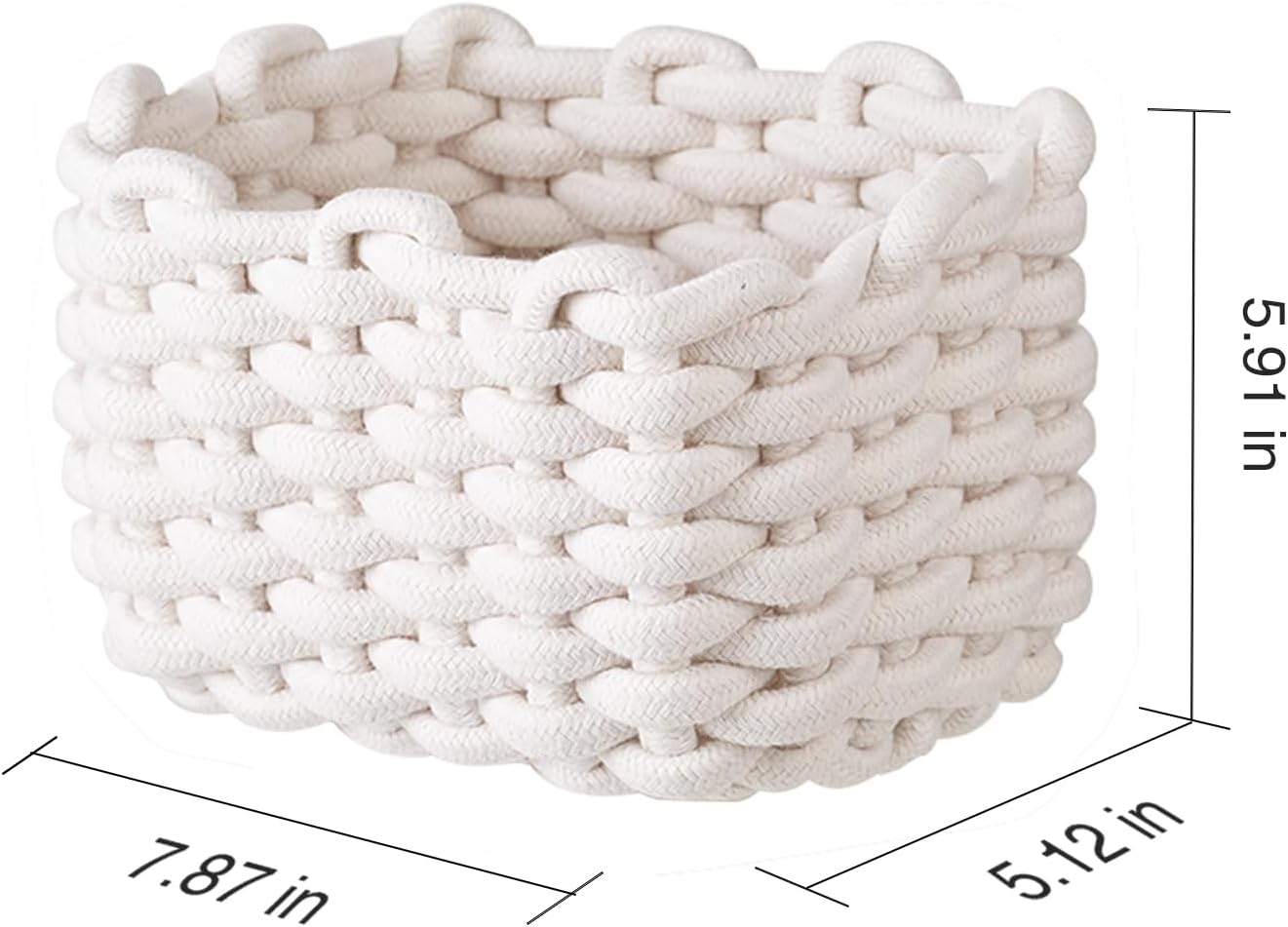 Small Woven Square Basket for Storage & Organizing