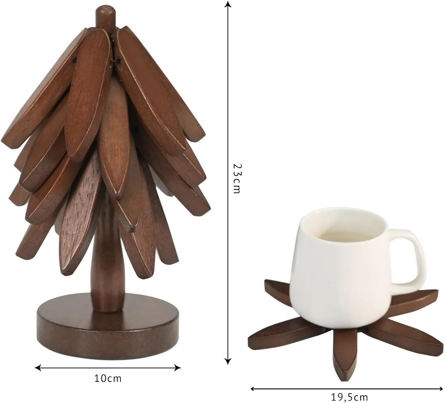 Foldable hot plate holder set for pots
