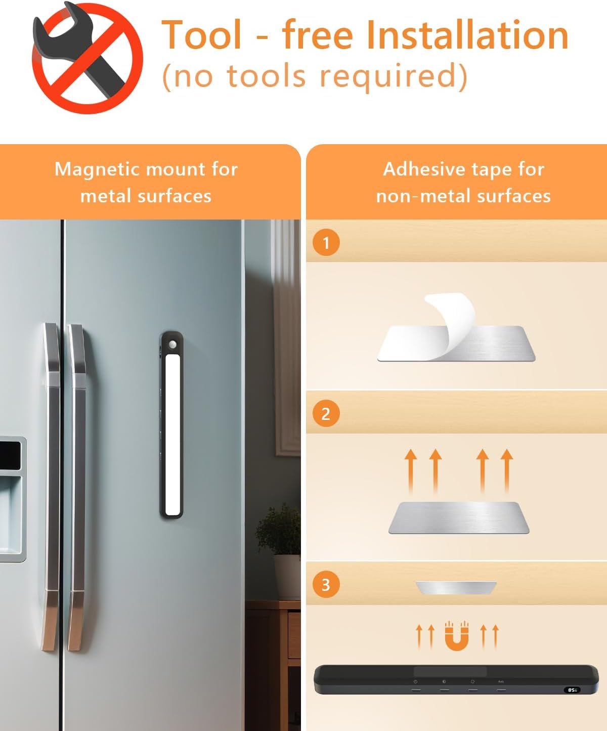 WILLED Under Cabinet & Closet Lights, Motion Sensor, Rechargeable, Magnetic, 3 Color Temps, Dimmable LED Light Bar for