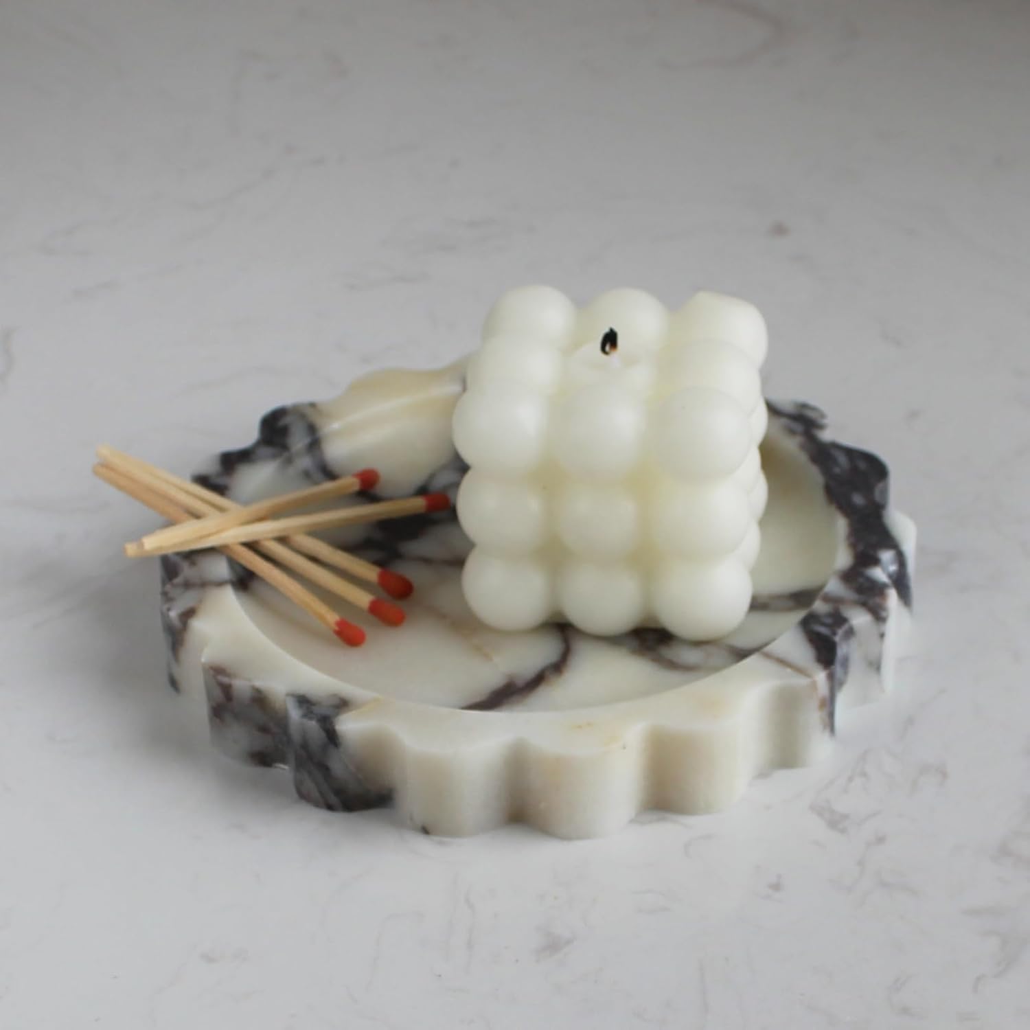 Trinket Tray for Women Gift / Calacatta Viola / Natural