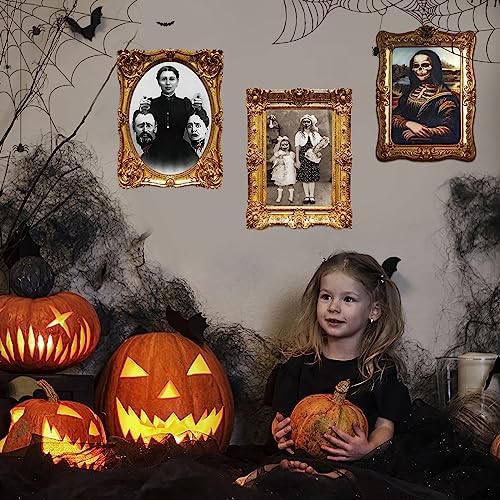 ECGER Halloween Decorations Indoor, Haunted Scary Changing Face Pictures