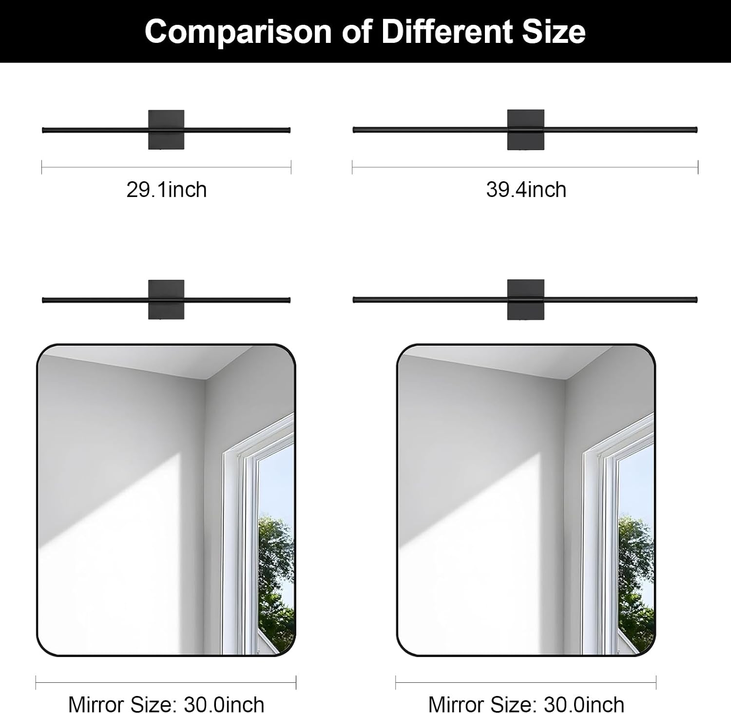 Battery Operated Wall Sconce Set of Two with Remote Control, 3000K-6000K Dimmable Black Wall Lights, Timable LED