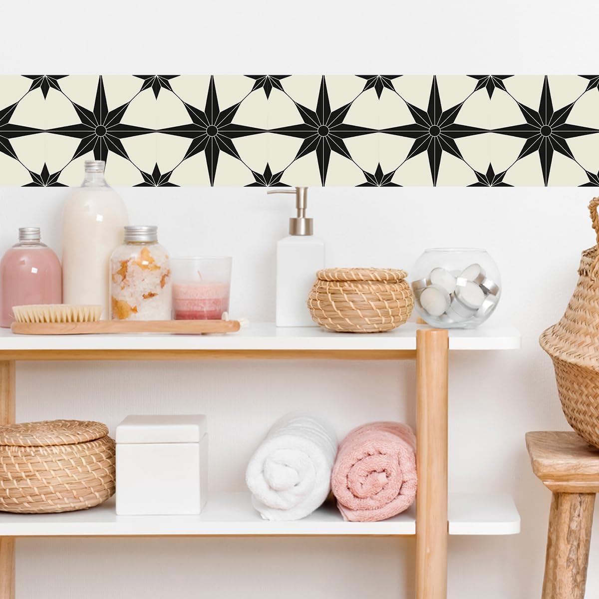 Peel and Stick Self Adhesive Removable Tiles Backsplash / Ds-01-l / 6 x 6 / Set of 16