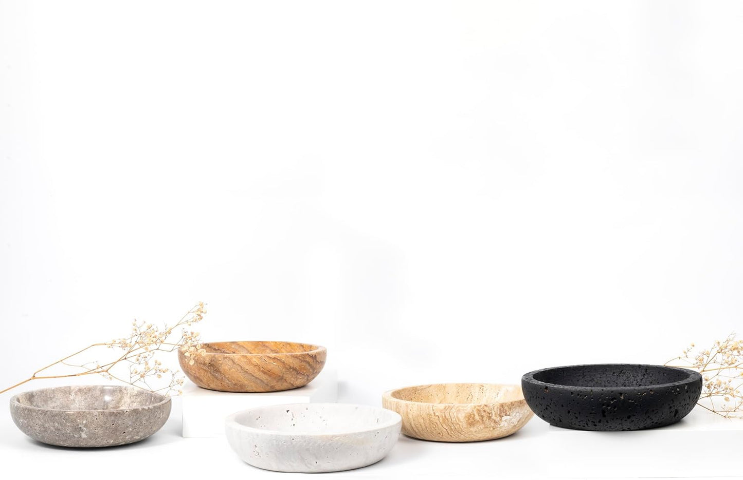 Travertine Decorative Bowls / Brown