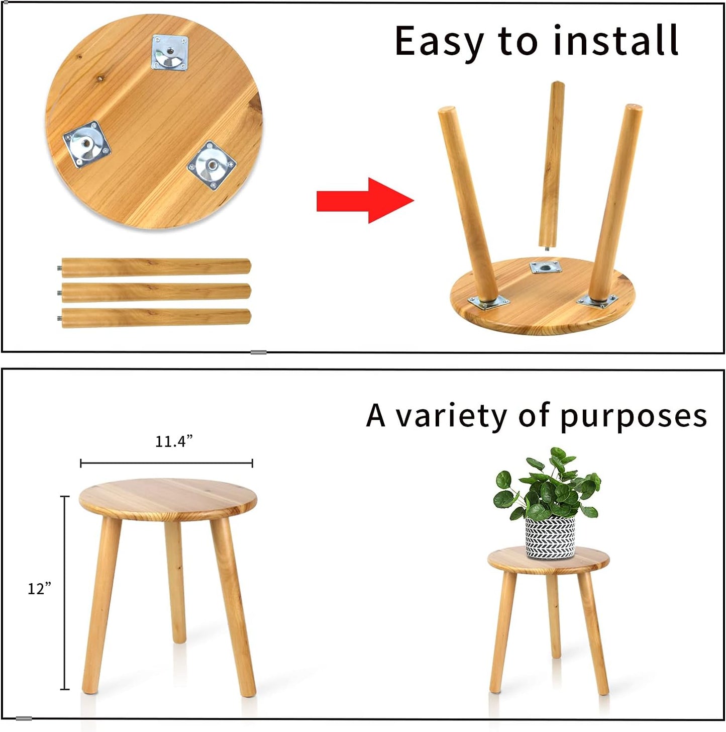 Plant Table Mid Century Plant Stands / Wood
