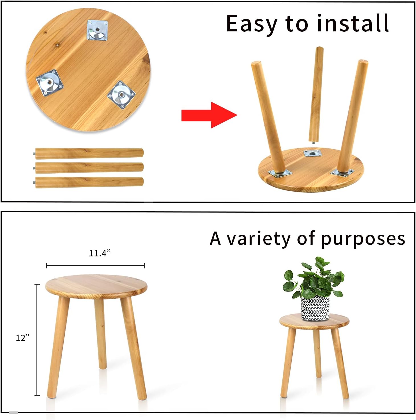 Plant Table Mid Century Plant Stands / Wood