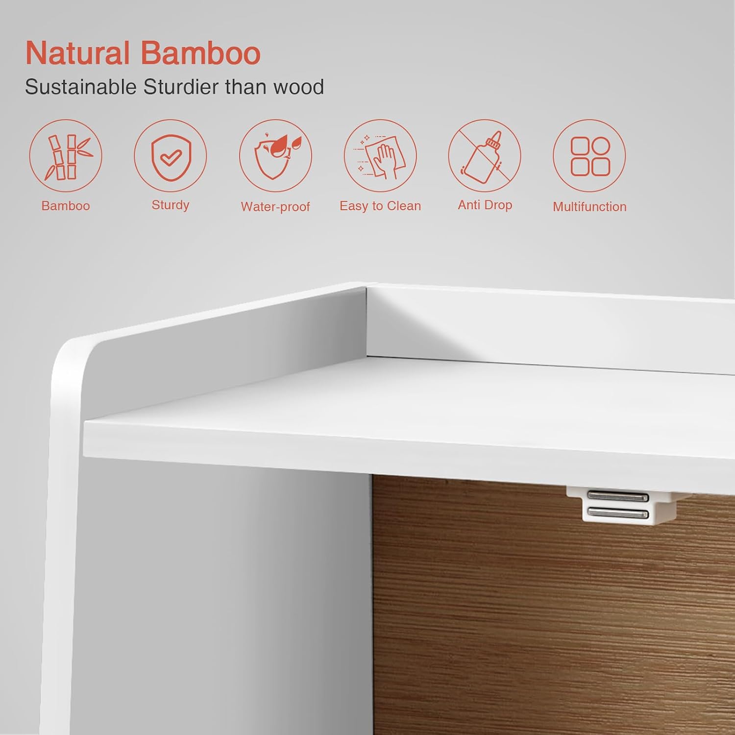 Goozii White Double Layer Bread Box for Kitchen Countertop, 2 Tier Counter Breadbox for Homemade Bread, Large Bread