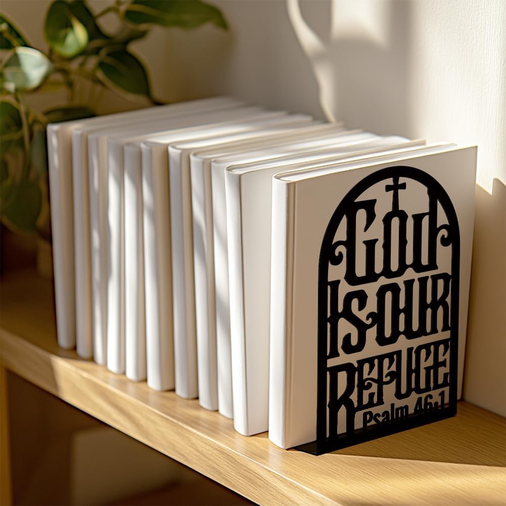 Metal Bookends / Modern Decorative Heavy Duty Study Book Support Stoppers / Bible
