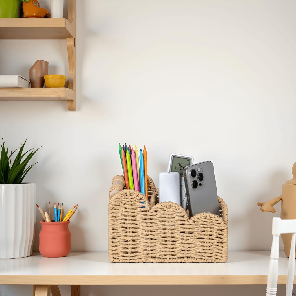 Remote Pen&Pencil Holder Cup / Beige / 3 Slots