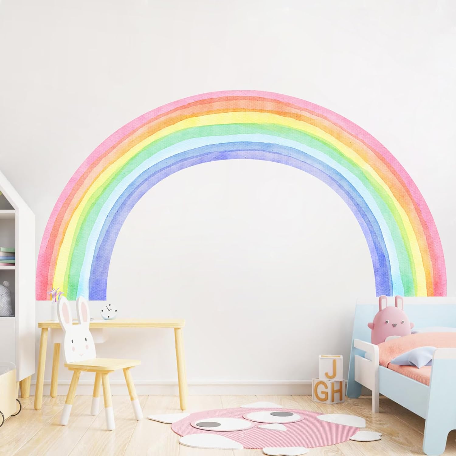 Large Rainbow Wall Stickers / Full Rainbow / 83 x 43